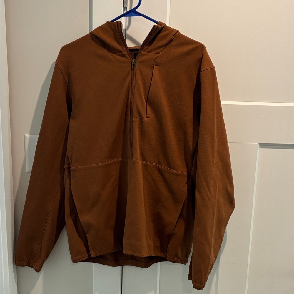 Lululemon Brown Hooded Half Zip Pullover